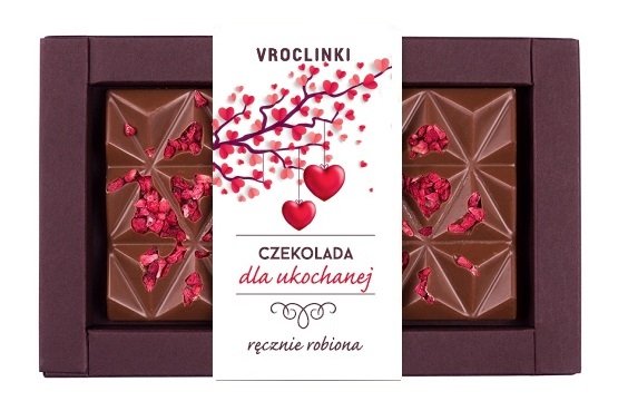 Czekolada Mleczna Z Malinami Dla Ukochanej Dwa Serca