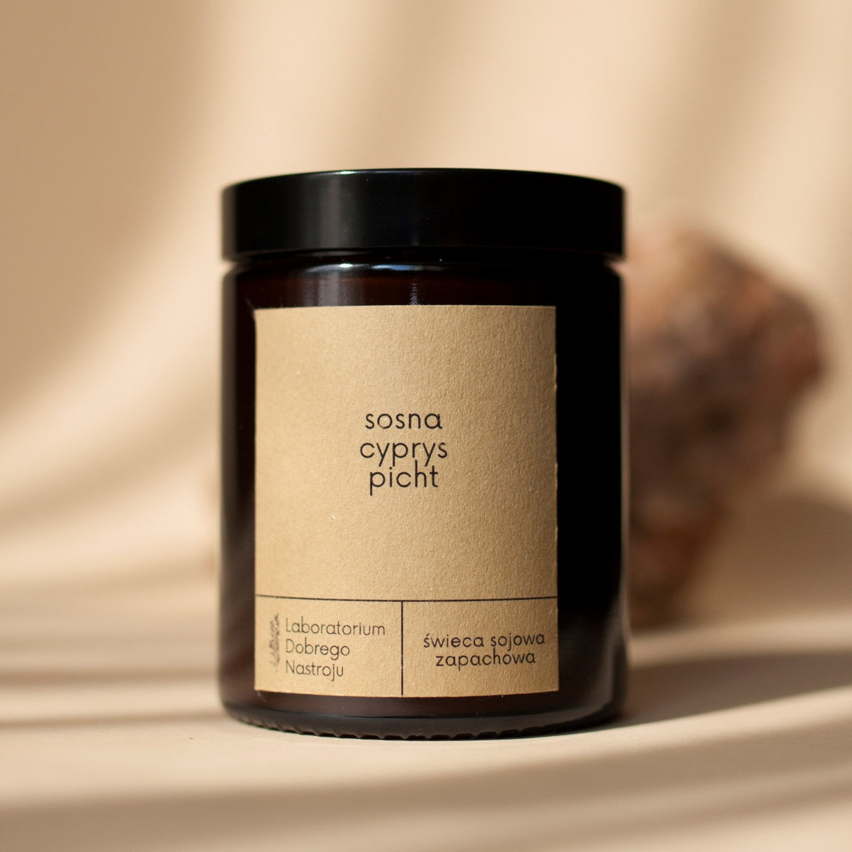 Laboratorium Dobrego Nastroju, Świeca Sojowa: Sosna-Cyprys-Picht, 180 ml
