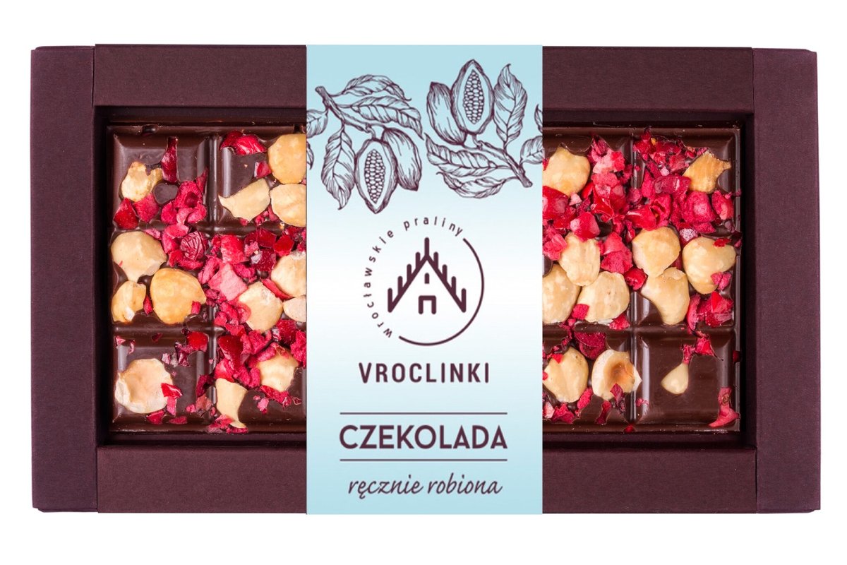Czekolada Gorzka Z Żurawiną I Orzechami Laskowymi - Blue