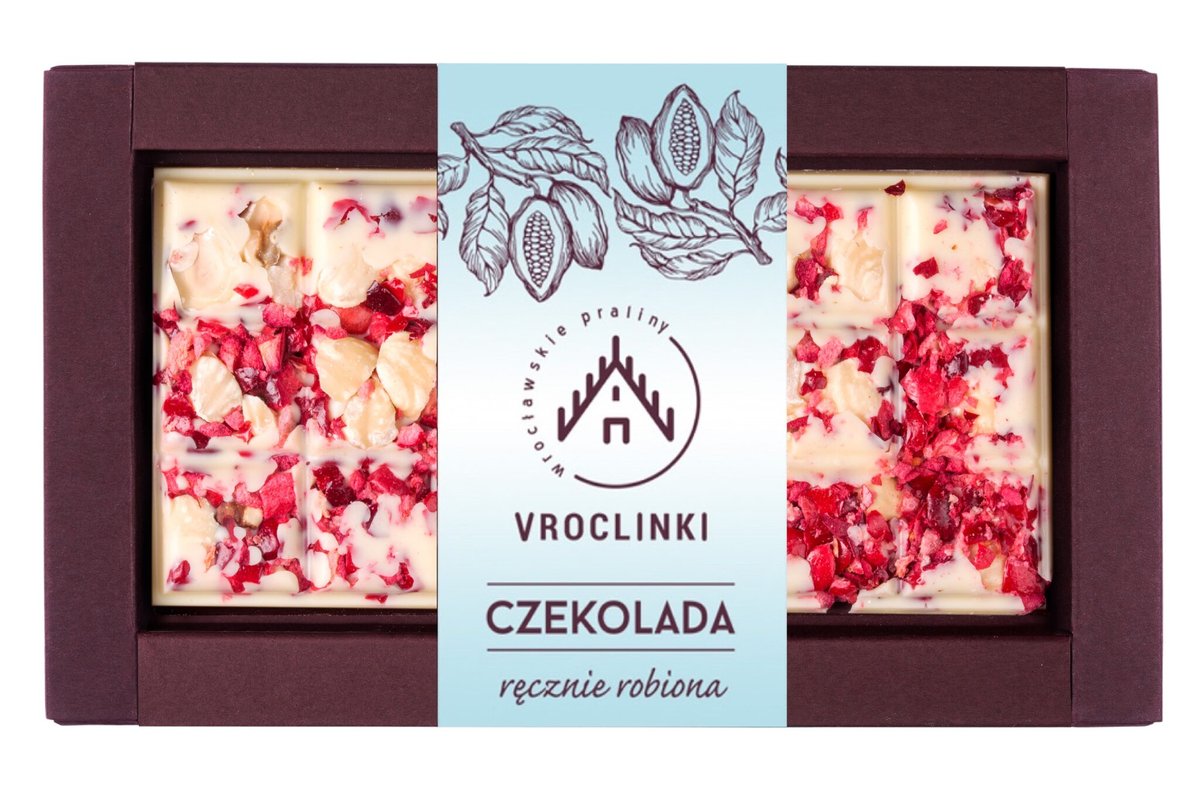 Czekolada Biała Z Żurawiną I Orzechami Laskowymi - Blue
