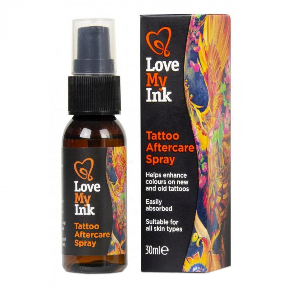 Love My INK Love My INK Tattoo Aftercare Spray Spray ochronny do pielęgnacji tatuażu 30ml 37596-uniw