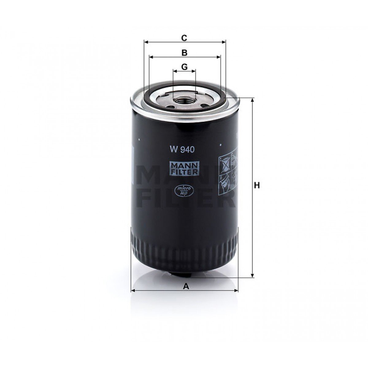 MANN Filtr oleju -FILTER W 940