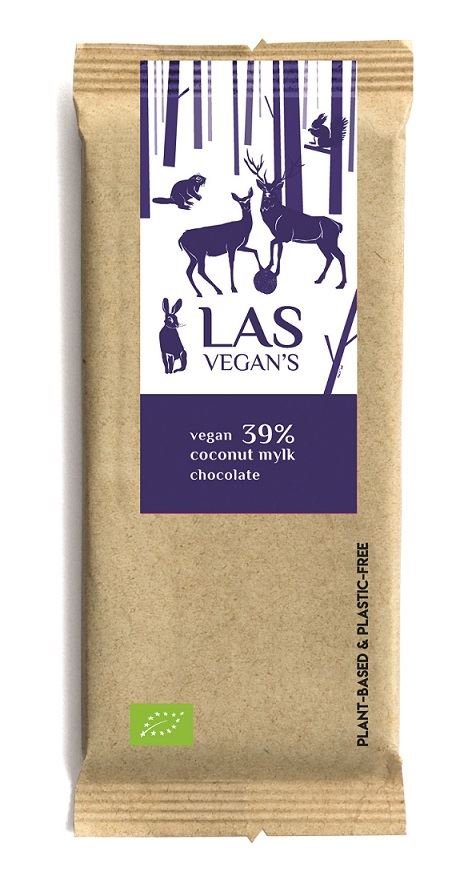 Las Vegan's Las Vegans Las Vegans Czekolada wegańska z kokosem 39% 50g LV-TBL-102