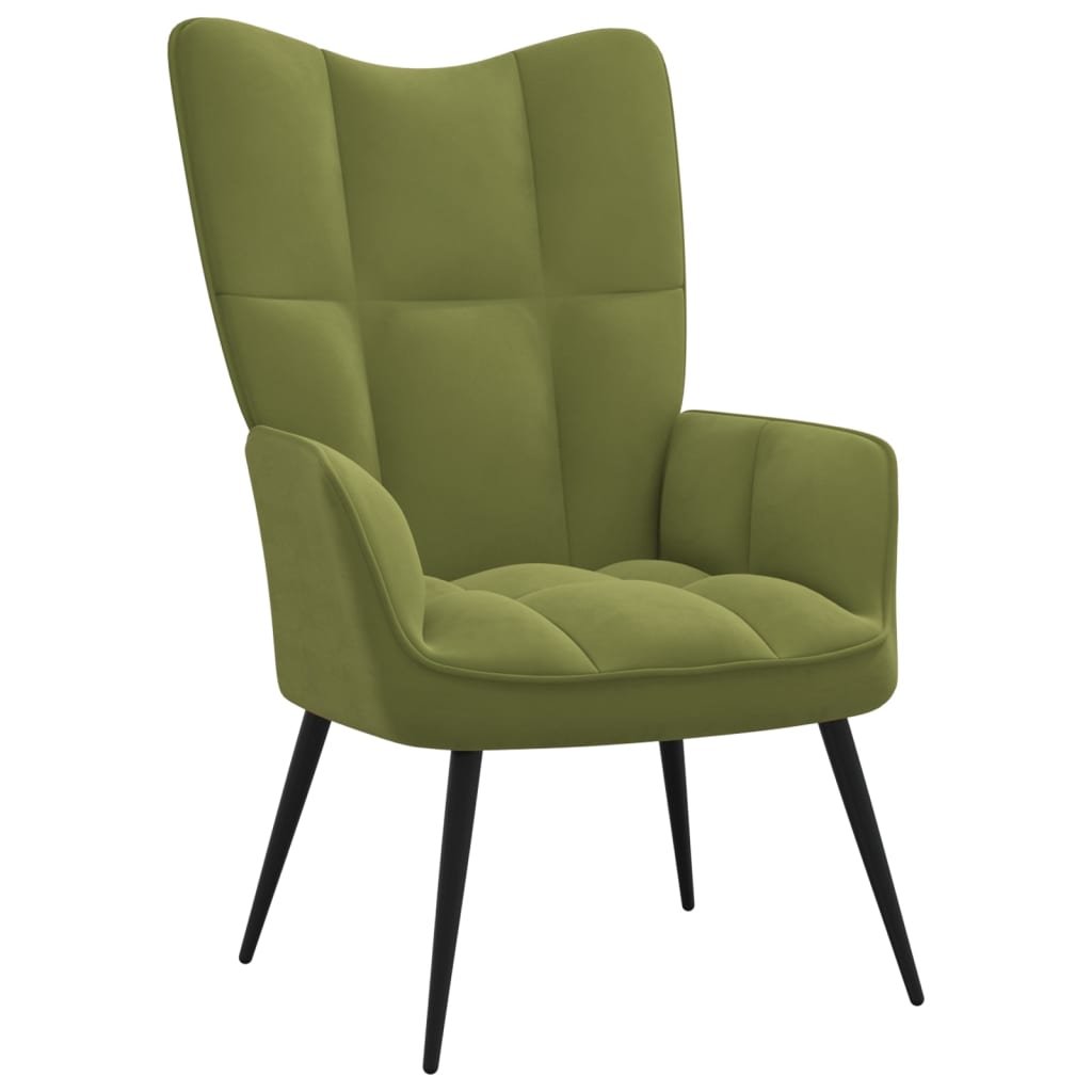 vidaXL Fotel jasnozielony obity aksamitem 328054