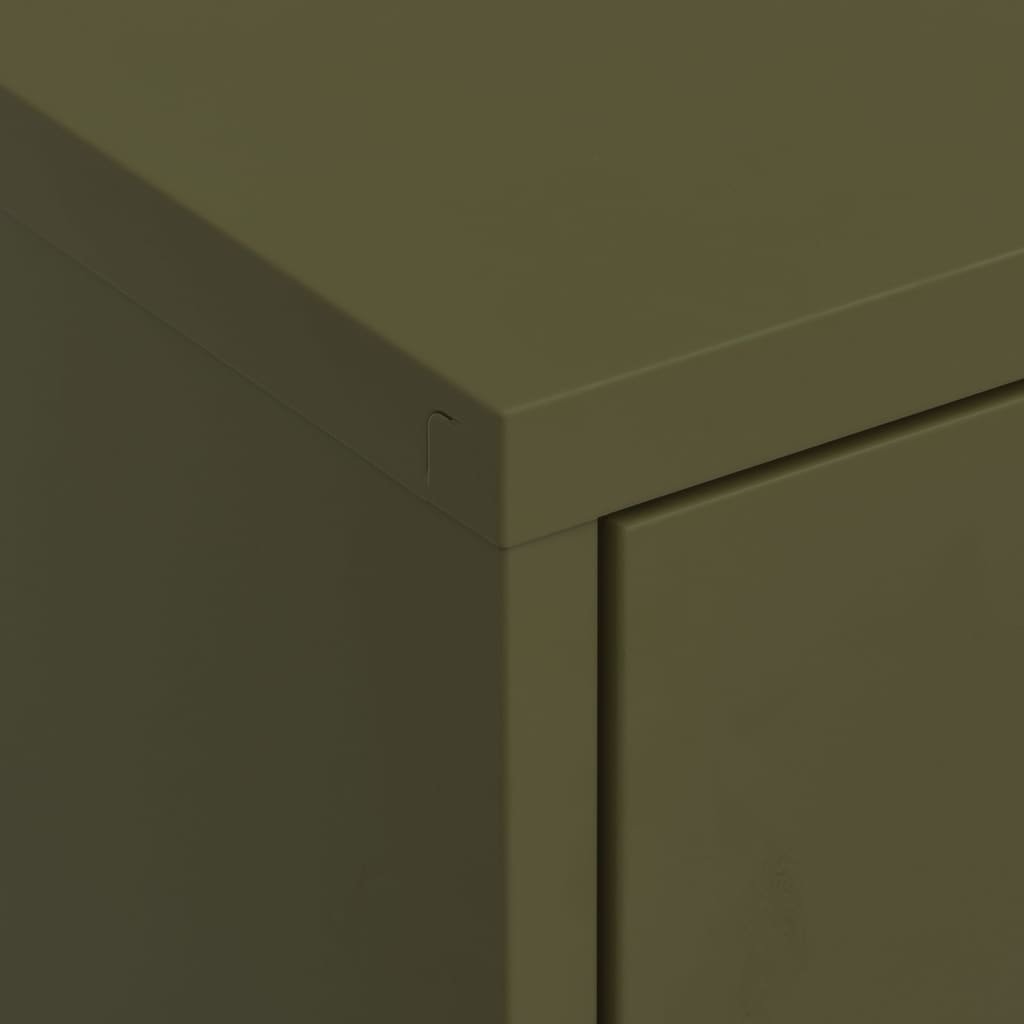 shumee Szafka oliwkowozielona 80x35x101,5 cm stalowa