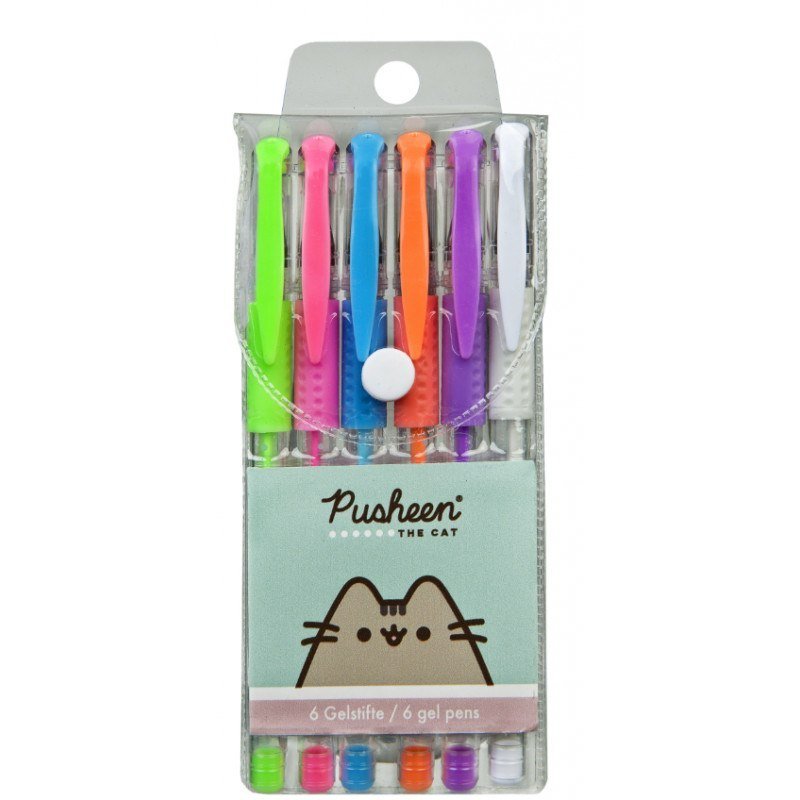 Pusheen Kolorowe długopisy żelowe 6 szt. w etui