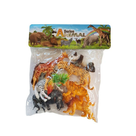 Dzikie Zwierzęta Afryka Lew Tygrys Słoń Figurki 7Szt