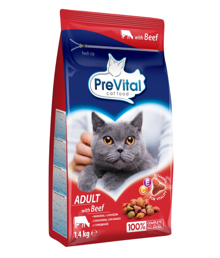 Prevital Dla Kotów Adult Z Wołowiną 1,4Kg