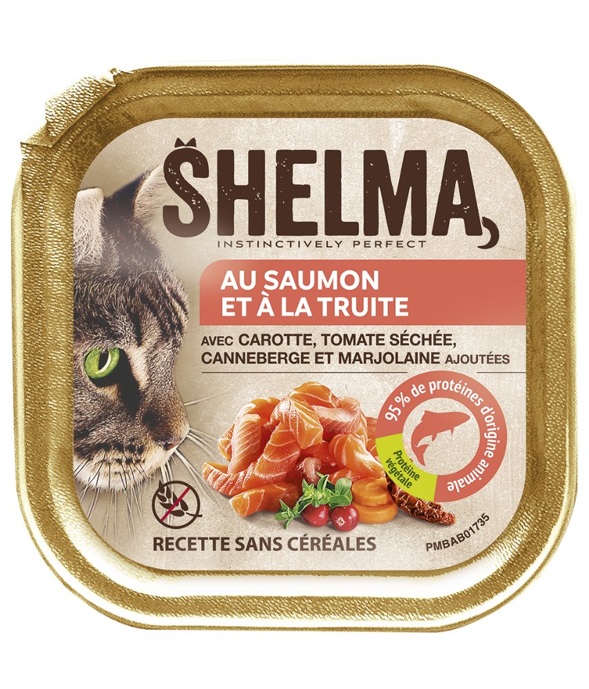 Shelma Alucup Dla Kota. Z Łososiem I Pstrągiem Z Dodatkiem Żurawiny, Suszonych Pomidorów I Majeranku 100G