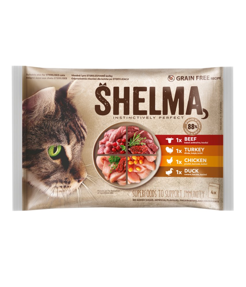 Shelma Grain Free Fillets, Meaty Selection 4X 85 G