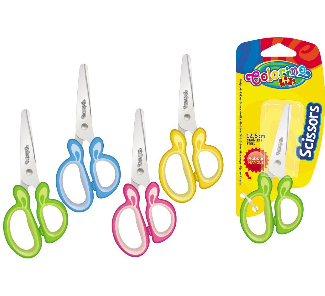 Colorino Kids, Nożyczki szkolne, 12,5 cm, Blister, 1 szt. Mix
