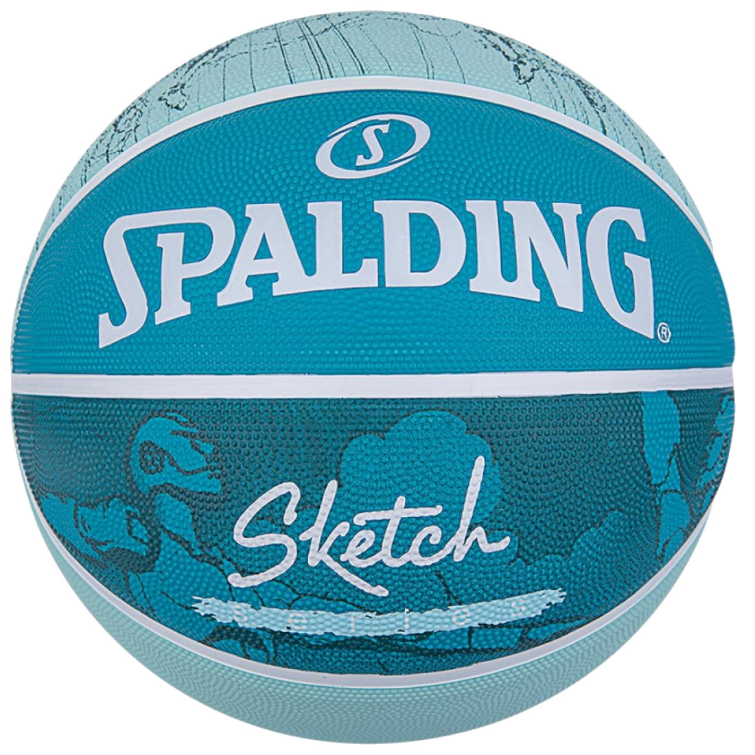 Spalding Sketch Crack Ball 84380Z, piłka do koszykówki niebieska