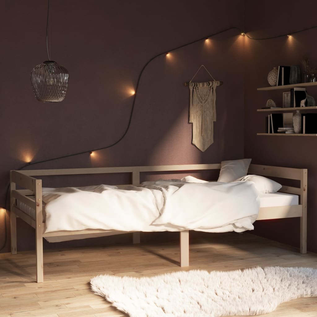 vidaXL Rama łóżka z litego drewna sosnowego 90 x 200 cm 322051