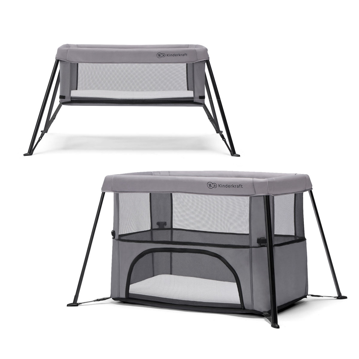 KinderKraft łóżeczko turystyczne MOVI grey KCMOVI00GRY0000