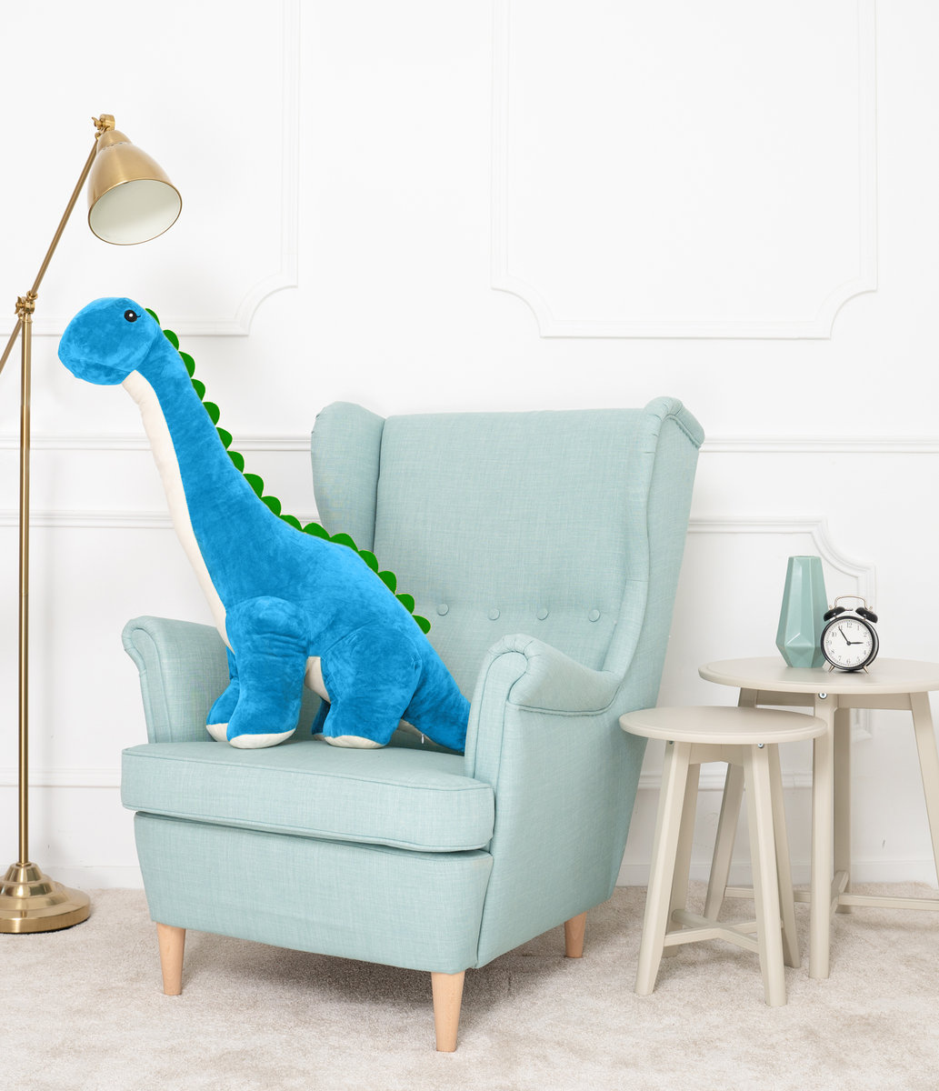 Dinozaur Tobi 110Cm Miś Gustaw, Niebieski