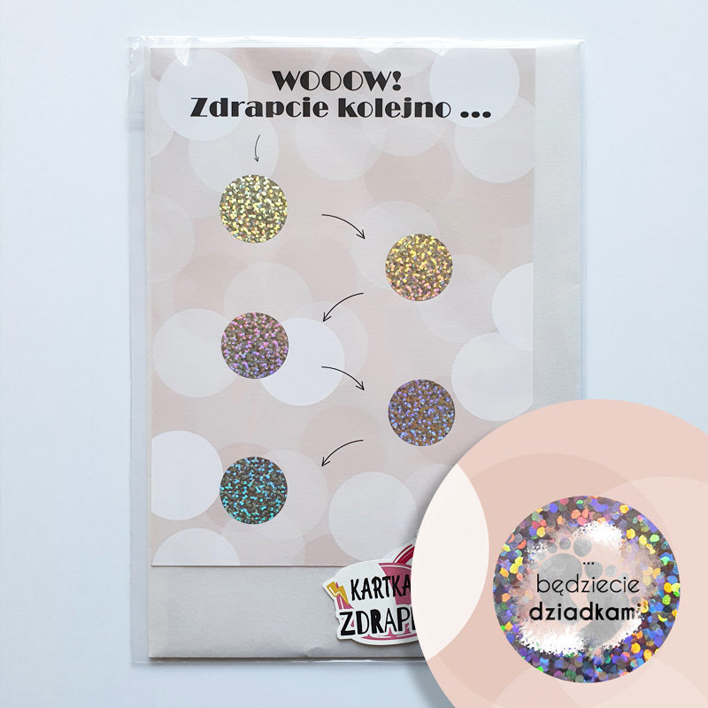 Będziecie Dziadkami! Kartka Zdrapka - Informacja O Ciąży, Koła