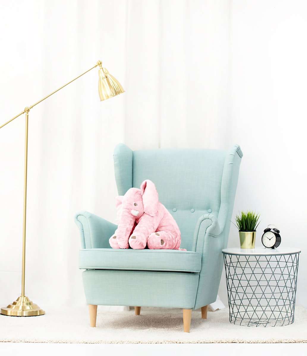 Słonik 50cm, różowy, Miś Gustaw