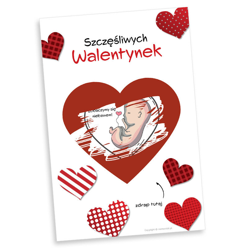 Będziesz Tatą, Walentynka - Jestem W Ciąży, Zdrapka