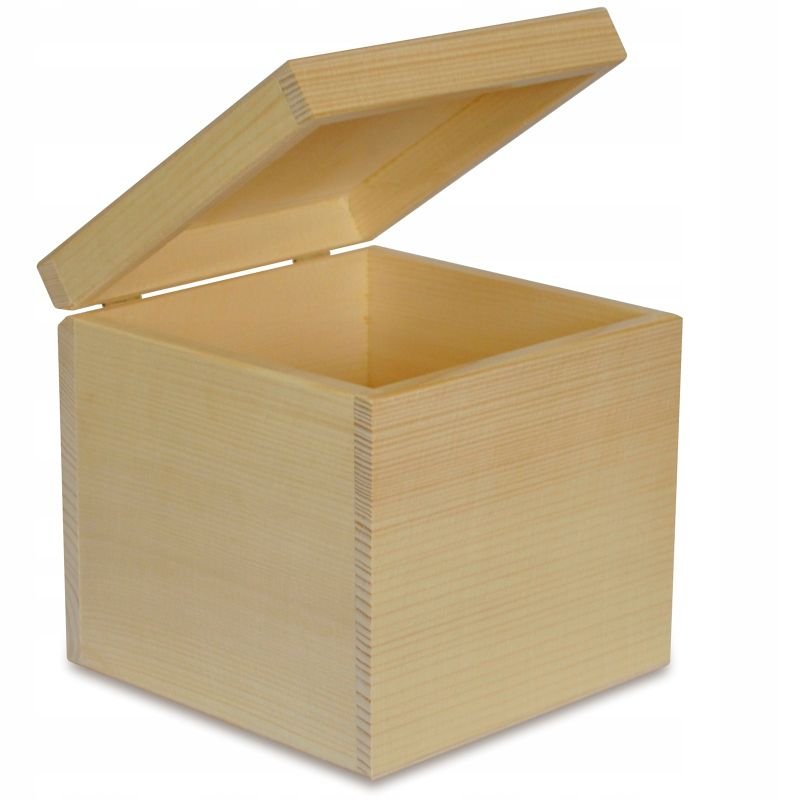 Małe Pudełko Drewniane Decoupage 16X16X16 Cm