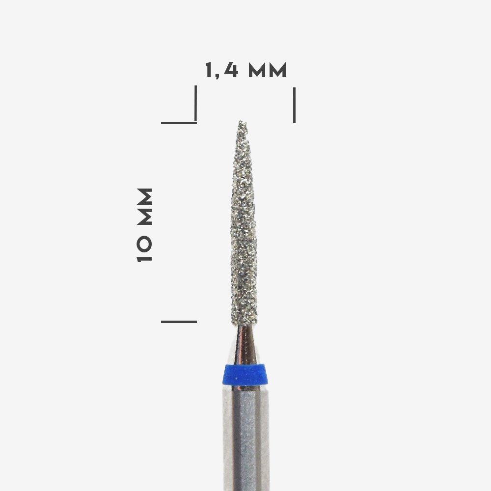 Frez diamentowy szpic niebieski Ø 1,4 mm, wys. 10 mm