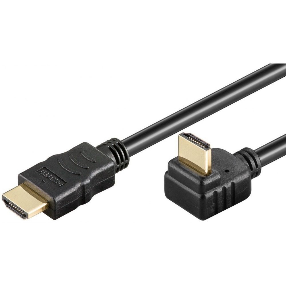 Techly Kabel HDMI Techly ICOC HDMI-LE-020 HDMI/HDMI V1.4 M/M Ethernet Kątowy 2m czarny 304741