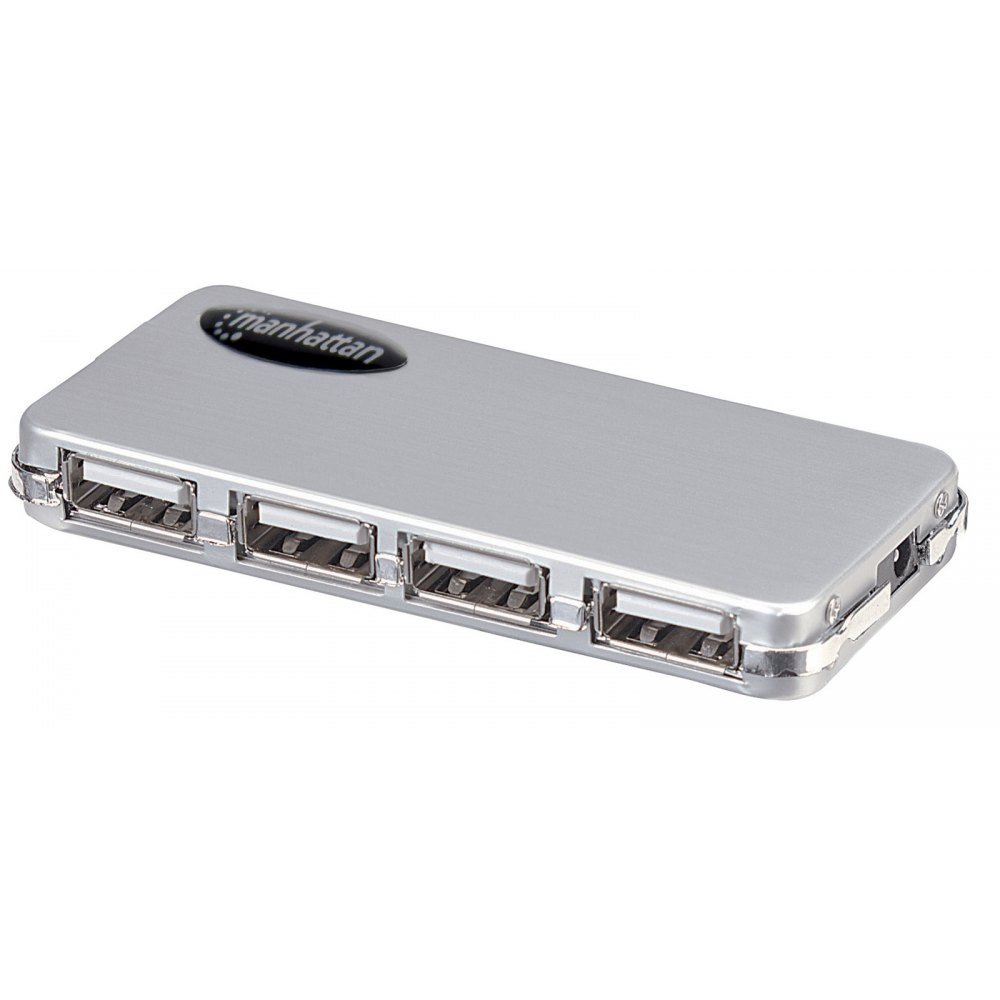 Manhattan HUB USB 4 porty 2.0 Slim+Zasilacz IUSB2-HUB612 160612