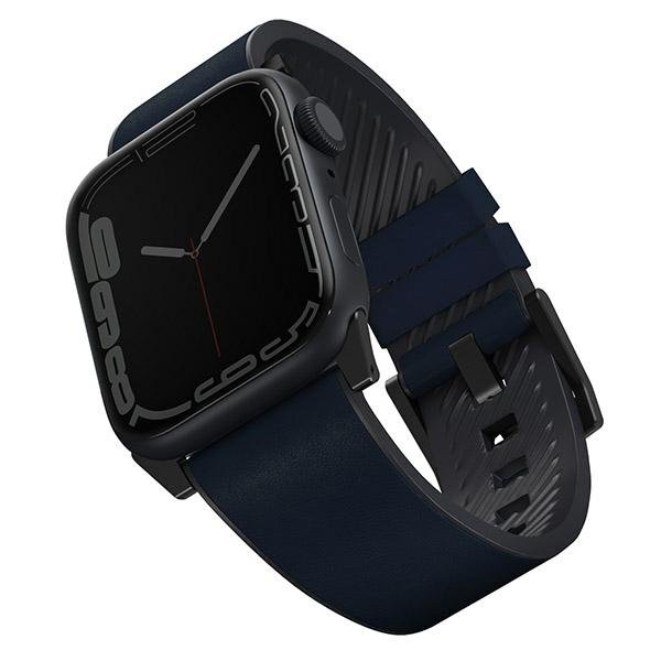 Uniq Pasek Skórzany Straden do Apple Watch niebieski