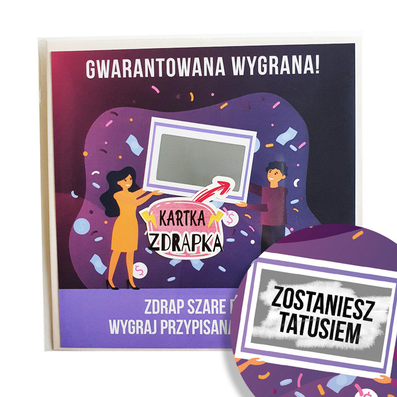 Zostaniesz TATĄ! Kartka zdrapka - loteria.