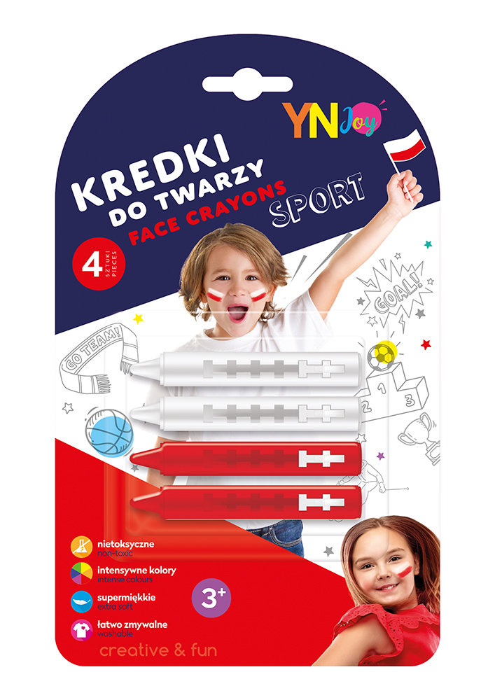INTERDRUK Kredki do malowania twarzy 2kol Sport YN Joy