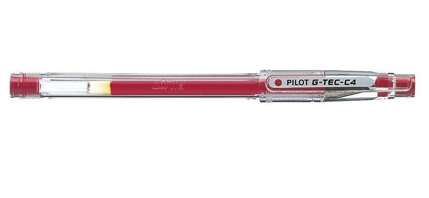 Pilot Długopis żelowy G-TEC-C4 Extra F czerwony BL-GC4-R