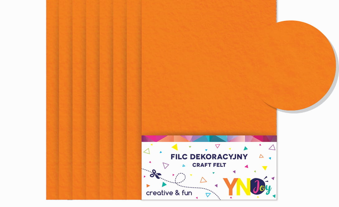 Filc dekoracyjny pomarańczowy (8) YN JOY