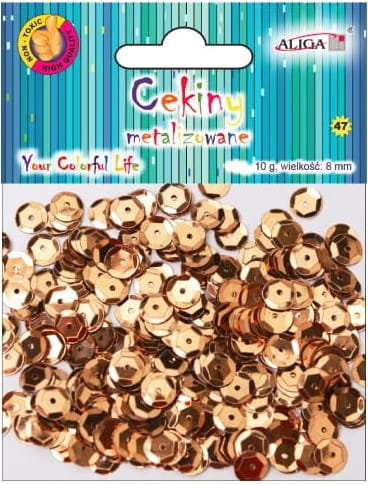 [BS] CEKINY METALICZNE MIEDZIANY 10G ALIGA