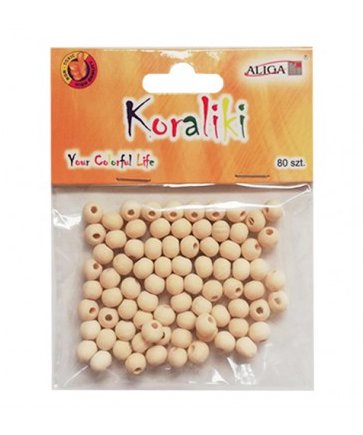 [BS] KORALIKI DREWNIANE 8MM PJ-5979 80SZT. ALIGA