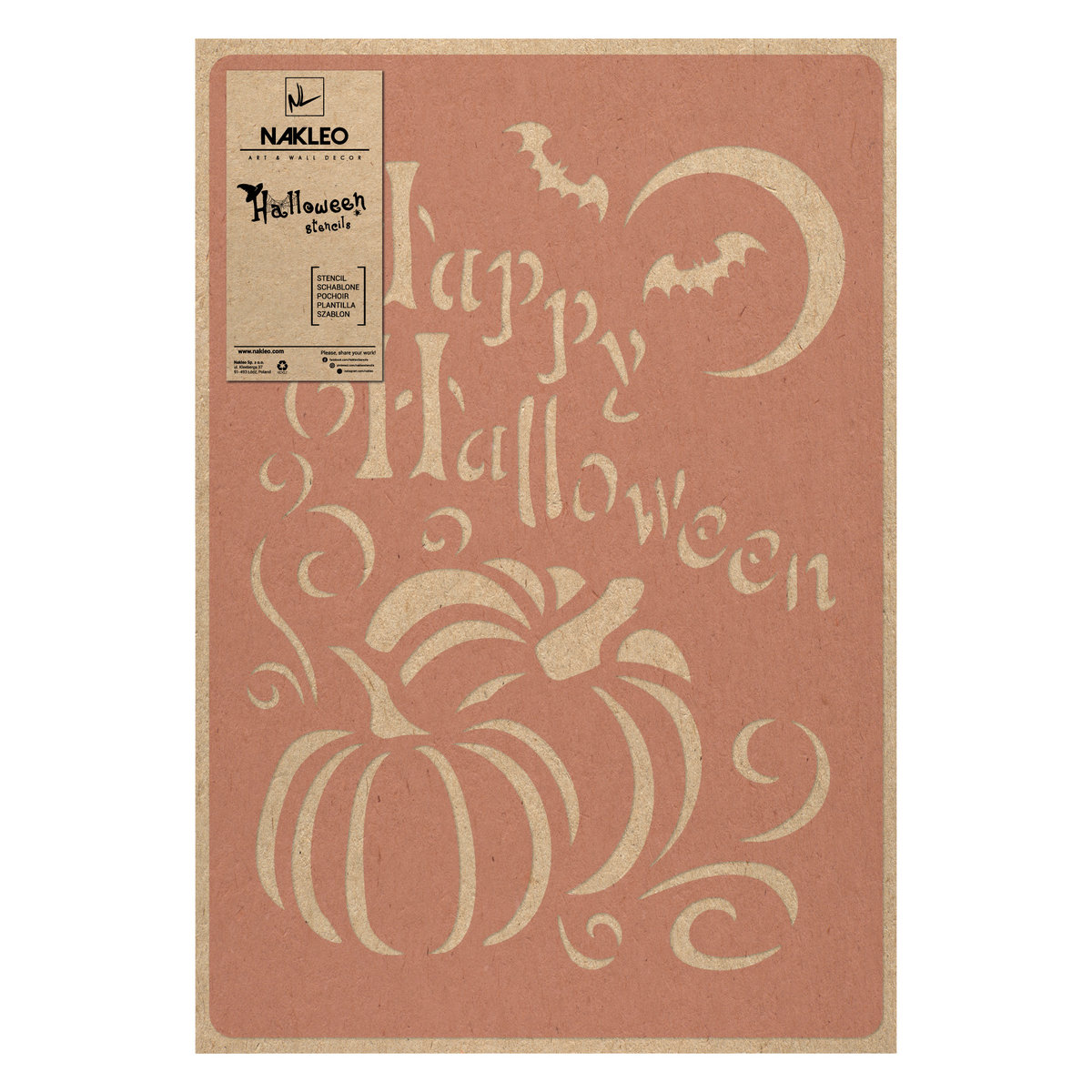 Nakleo szablon wielokrotny halloween // STRASZNY DOM - Rozmiar S (30x42cm)