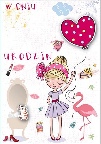 Kartka urodzinowa dla dziewczynki DK671