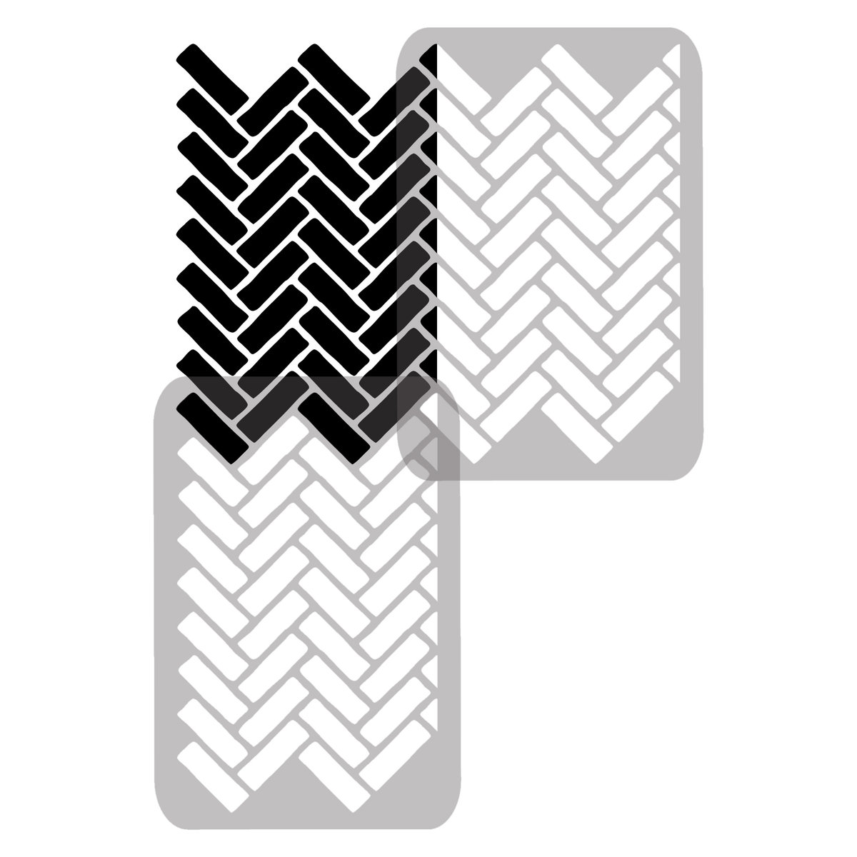 Nakleo szablon malarski wielokrotny powtarzalny // HERRINGBONE BRICK SZA-REP-070
