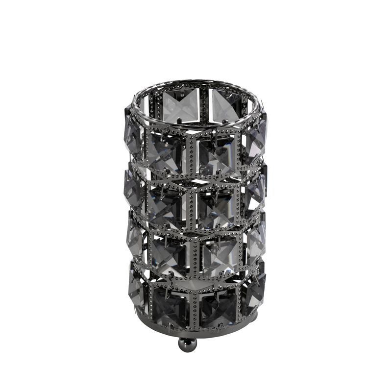 Świecznik Dekoracyjny Z Kryształkami Hana3 10X16 Czarny
