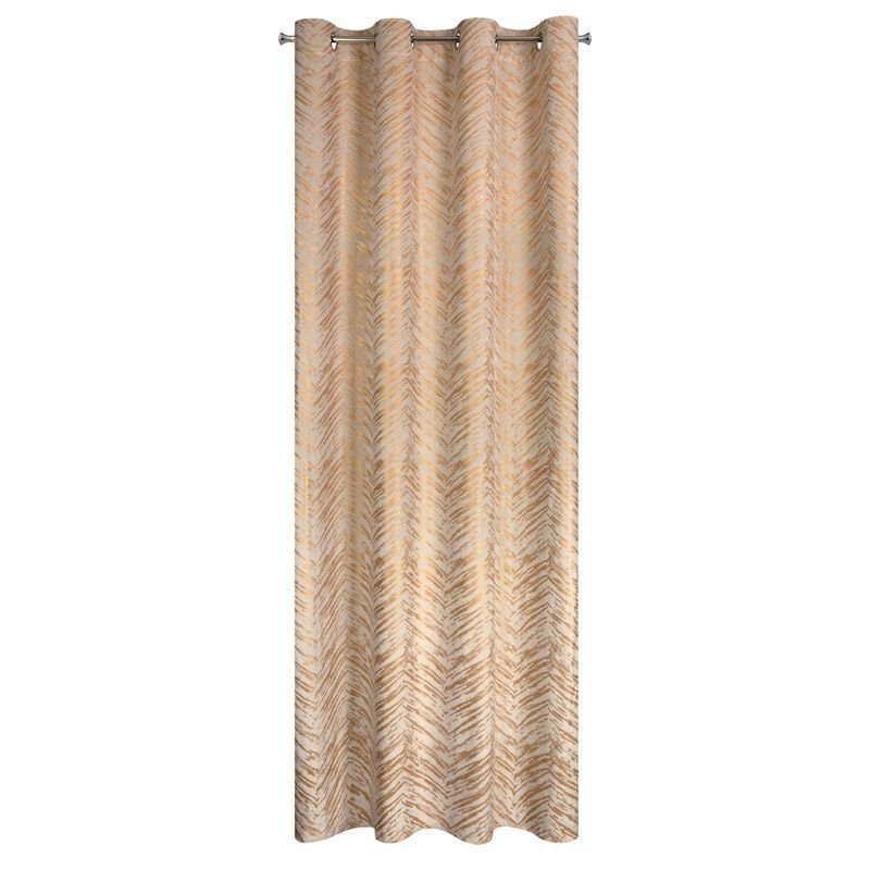 Zasłona 140 x 250 Dekoracyjna Velvet Sara Krem+Zło