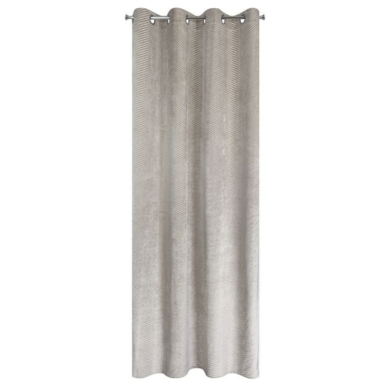 Euro Firany Zasłona Velvet Lussi 140 x 250 Przel Jasnobeżowy 1220859