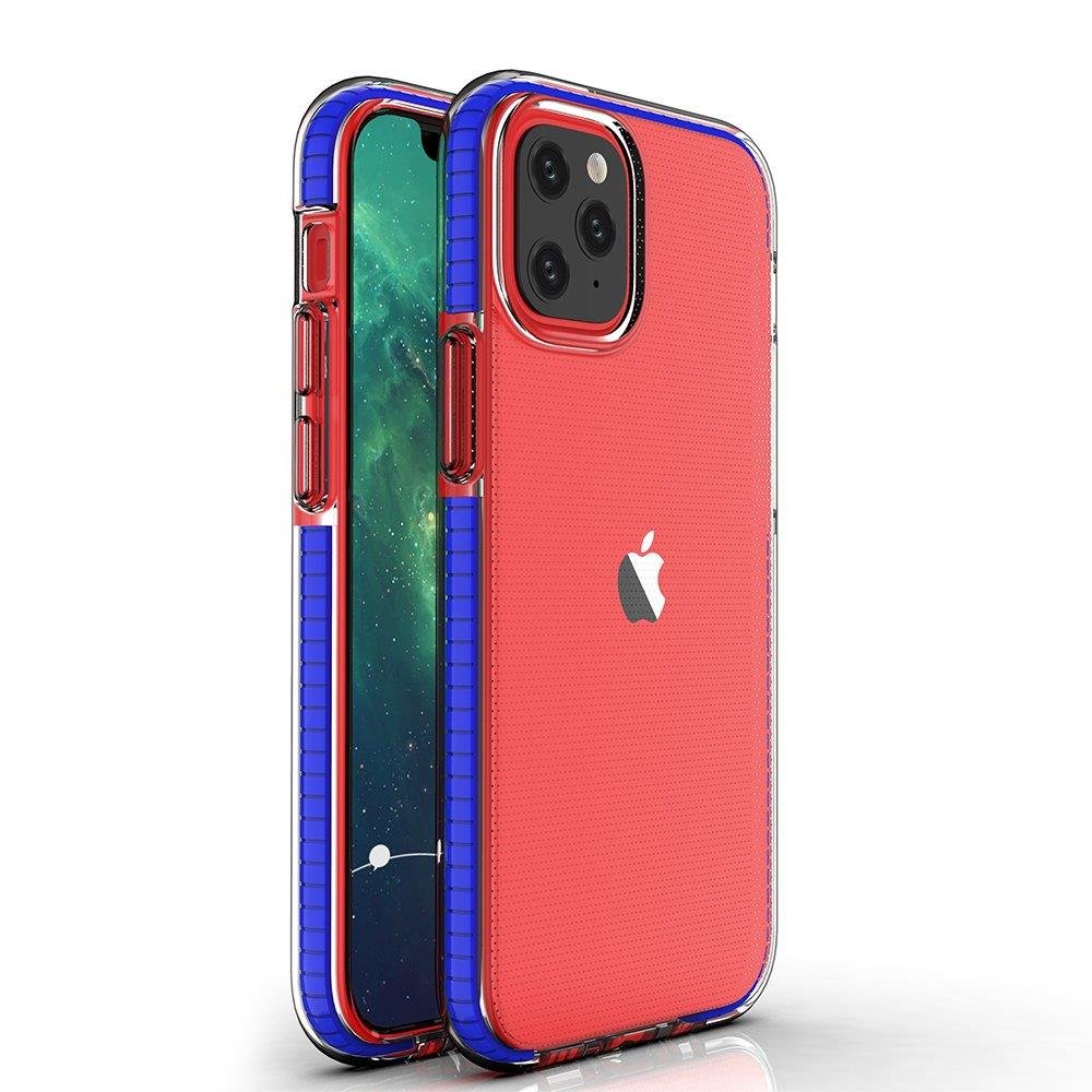 Hurtel Spring Case pokrowiec żelowe etui z kolorową ramką do iPhone 13 mini ciemnoniebieski