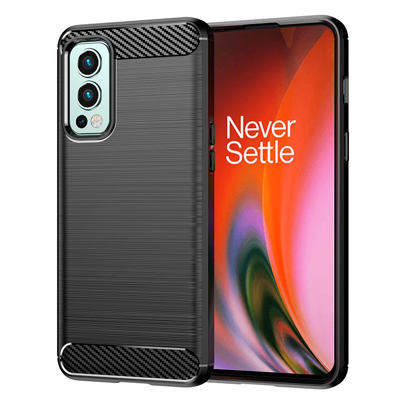 Hurtel Carbon Case elastyczne etui pokrowiec OnePlus Nord 2 5G czarny