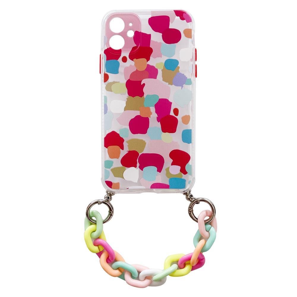 Hurtel Color Chain Case żelowe elastyczne etui z łańcuchem łańcuszkiem zawieszką do Samsung Galaxy A22 5G wielokolorowy (2)