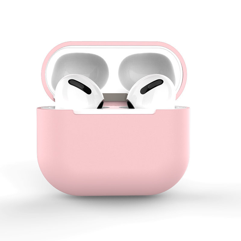 Hurtel Etui do AirPods Pro silikonowy miękki pokrowiec na słuchawki różowy (case C)