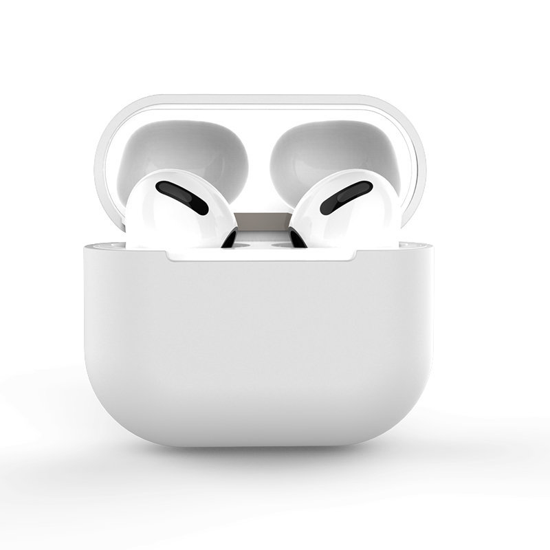 Hurtel Etui do AirPods Pro silikonowy miękki pokrowiec na słuchawki biały (case C)