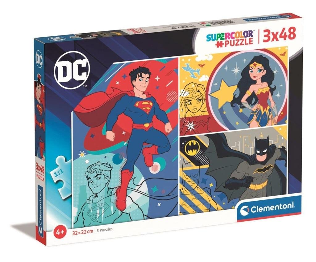 Clementoni Puzzle 3x48 Super Kolor DC Comics -