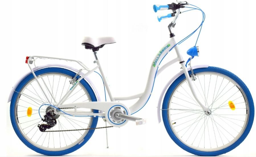 Dallas Bike City Junior 6Spd 24 cale Biały z niebieskim