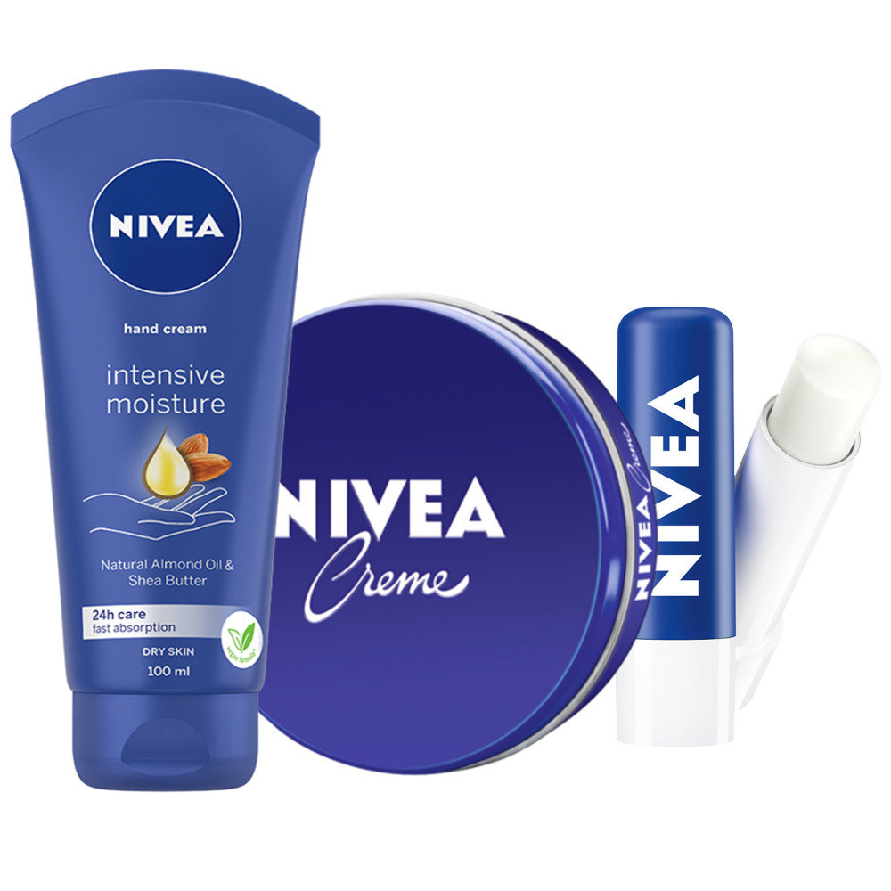 NIVEA Zestaw Pomadka Krem do rąk Krem uniwersalny