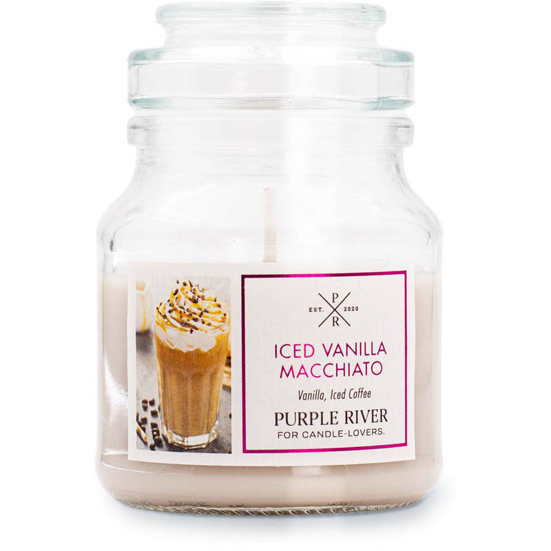 Purple River sojowa naturalna świeca zapachowa w szkle 4 oz 113 g - Iced Vanilla Macchiato