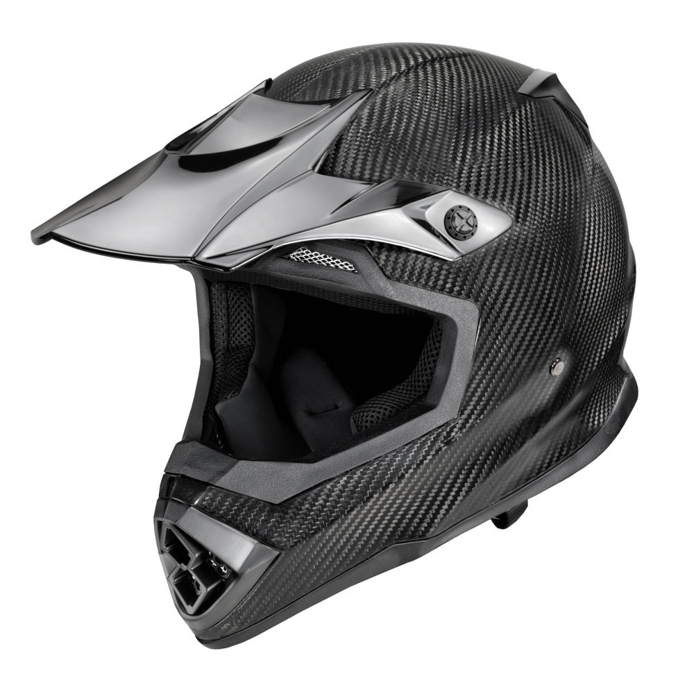 W-TEC Kask motocyklowy motocross downhill Crosscomp, połysk węgla, M (57-58) 22577-M-1