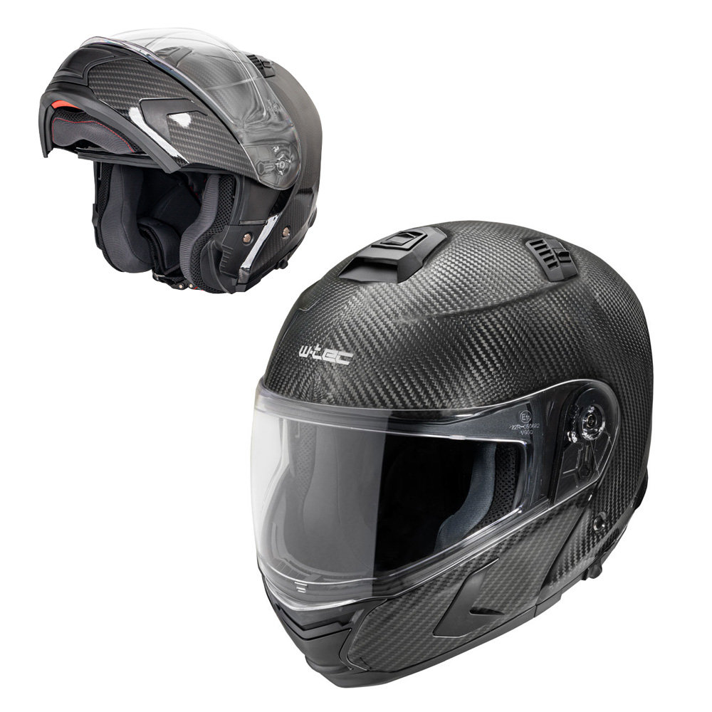 W-TEC Kask motocyklowy pełny karbon Tensiler, połysk węgla, L (59-60) 22571-L